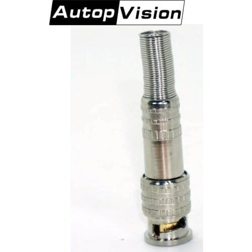 100pcs/lot BNC Male Connector for RG-59 Coaxical Cable, Brass End, Crimp, Cable Screwing, CCTV Camera BNC connector