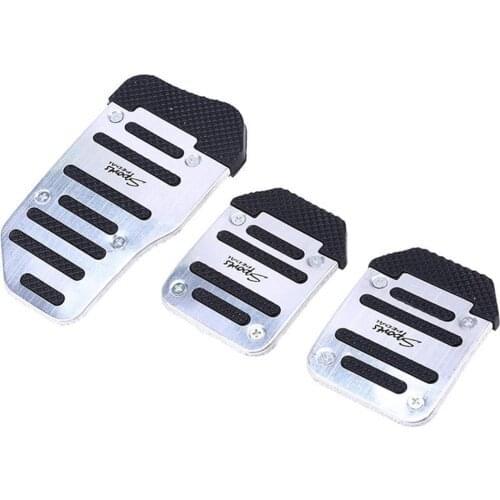3Pcs/set Economical Manual Car Pedals Pad Brake Covers Universal Fit Silvery Delivery Fast