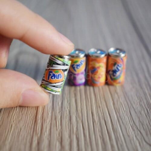 4PCS 1/6 Mini Simulation Beverage Model Pretend Play Dollhouse Miniature Food for Doll