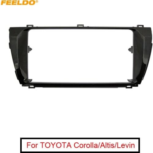 FEELDO 2DIN Car Stereo Fascia Frame Adapter for TOYOTA Corolla/Altis/Levin (LHD) Audio Dash Plate Panel Frame Trim