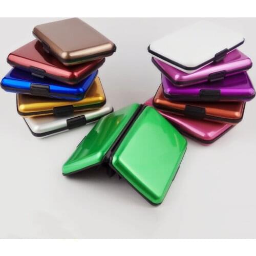 Brand Wallet Leather Credit Card Holder RFID Mens Waterproof Business ID Credit Card Wallet Plastic Pocket Case Blocking