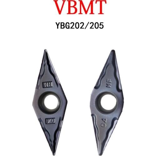VBMT -53 -HR VBMT16 For CNC Lathe Tools Knife Holder VBMT160404-53 YBC151 Original Blades Turning Inserts 10PCS Efficient