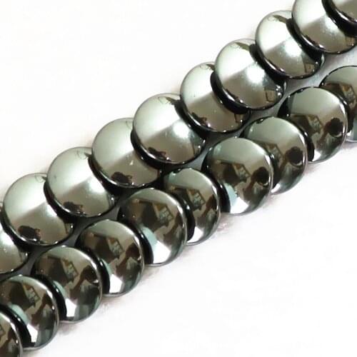 Elegant 8 style natural stone black nomagnetic hematite new fashion women high grade diy jewelry findings 15inch B226