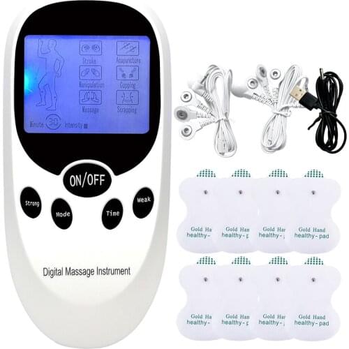 6 Mode EMS Electric Tens Machine Acupuncture Body Massage Digital Therapy Massager Pulse Muscle Stimulator Electrostimulator