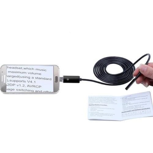 2in1 Endoscope Camera OTG Micro USB snake camera 5MM Mini Camera Waterproof Inspection Borescope Camera for android phones