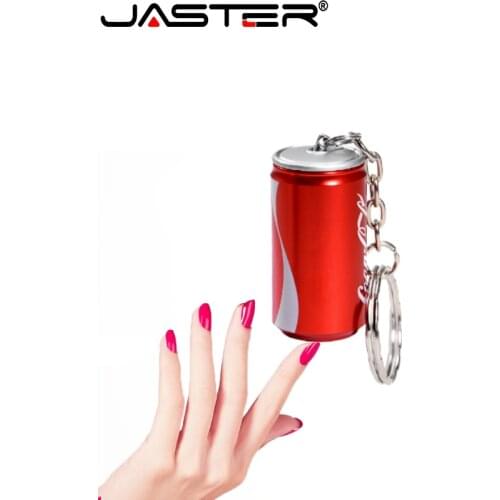 Metal Coke can USB 2.0 Flash Drive 4GB 8GB 16GB 32GB 64GB 128GB Gifts Key Chain Pen Drives Real Capacity Memory Stick U Disk