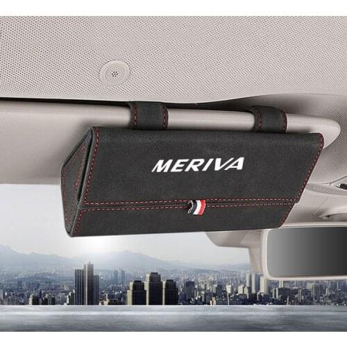 1pc For Opel Meriva Flocking Car Glasses Box Storage Holder Sunglasses Case Sunglasses Holder Organizer Accessories