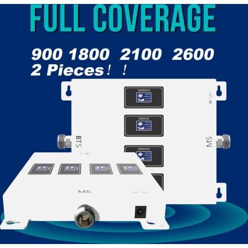 GOBOOST 2 Pieces Celluar Gsm Wcdma Lte Ampilfier 900 1800 2100 2600 Repeater Mobile Phone Band 1 Band 3 Band 7 Signal Booster