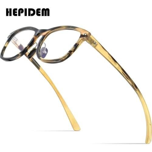 HEPIDEM Buffs Glasses Women 2021 New High Quality Square Mens Sunglasses Luxury Eyewear Buffalo Horn Eyeglasses H0029
