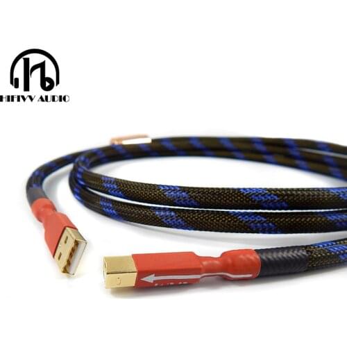 USB Cable for amplifier decoder and Computer Printer High Quality 4N OFC With Magnetic Ring 0.5m 1m 1.5m 2m