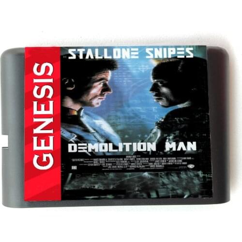 Demolition Man for 16 bit Sega MD Game Card for Mega Drive for Genesis Video Console