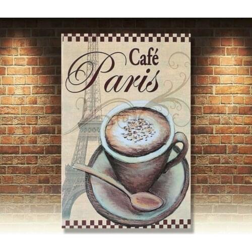 Cafe Paris, Retro Replica Vintage Style Metal Tin Sign Gift Pub Kitchen 8X12