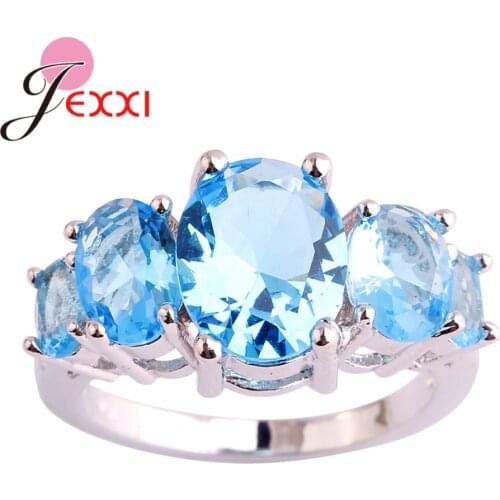 Hot Big Promotion 925 Sterling Silver CZ Stone Rings for Women Vintage Anel Female Fashion Jewelry Wedding Engagement Wholesale