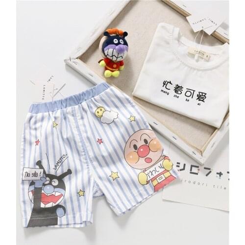 Tonytaobaby Summer New Boys and Girls Childrens Lazy Cartoon Versatile Casual Cotton Pants