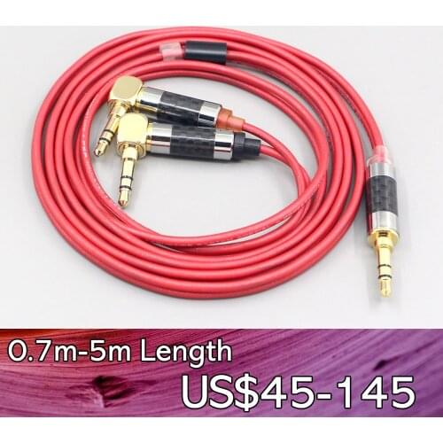 LN007654 Red 2.5mm 4.4mm XLR Black 99% Pure PCOCC Earphone Cable For Verum 1 One Headphone Headset L Shape Pin