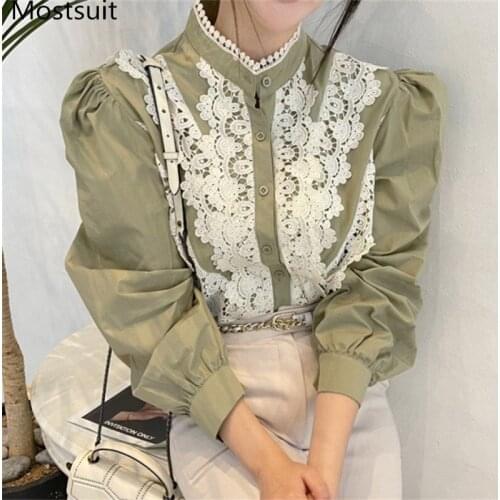 Mostsuit Stand-up Collar Blouses
