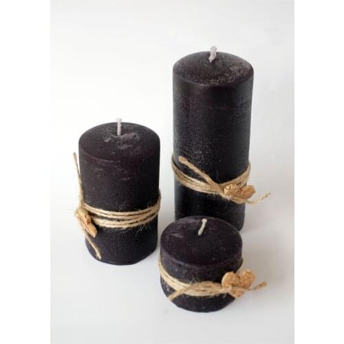 Cylinder 3 Scented Candles Set 5.5 x 15 , 5.5 x 10 and 5.5 x 5 Sizes Gift Items Romantic Meals Christmas Mothers Day