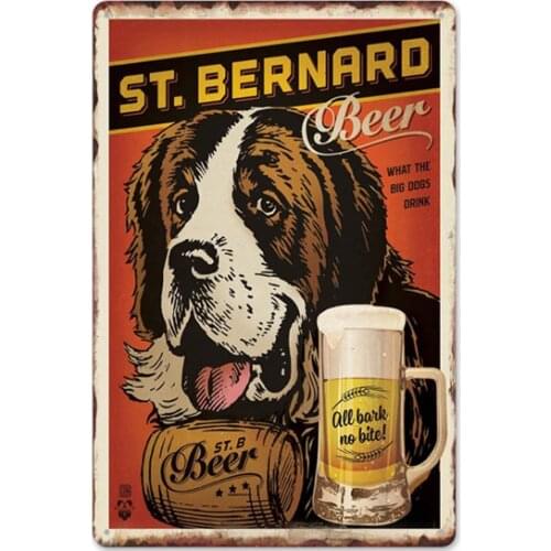 Original Retro Design ST.B Tin Metal Signs Wall Art | Thick Tinplate Print Poster Wall Decoration for Bar