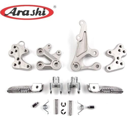 ARASHI Front Foot Pegs Footrest Pedal For SUZUKI GSXR1000 2005 - 2014 GSX-R GSXR1000 2006 2007 2008 2009 2010 2011 Motor Bracket