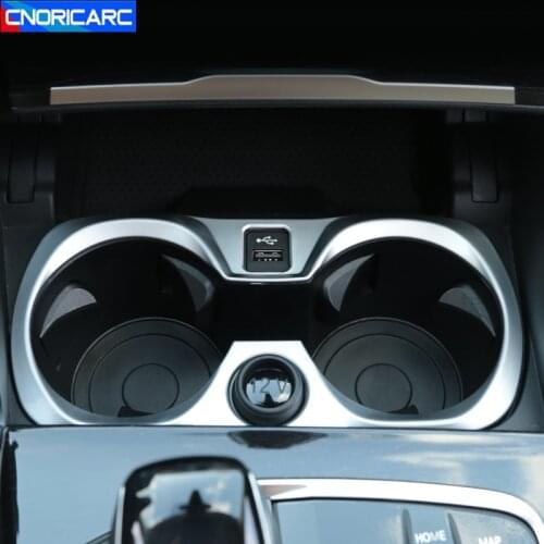 Car Console Armrest Water Cup Holder Decoration Frame Cover Trim For BMW 3 Series G20 G28 2020 Interior ABS Sticker
