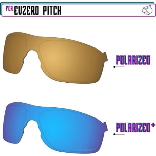 EZReplace Polarized Replacement Lenses for - Oakley EVZero Pitch Sunglasses - BlueP Plus-GunmetalP