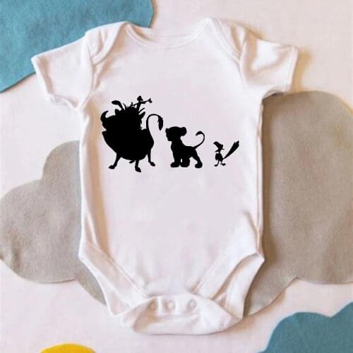 Funny Cute Lion King HAKUNA MATATA Print Baby Girl Boy Clothes Comfortable Soft Harajuku Infant Jumpsuits Casual Toddler Romper