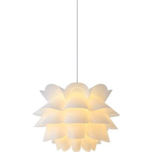 Modern Lotus Plastic Pendant Lamp Dining/Living Room Suspension Hanging Lamp Bedroom Small Plastic Corrider Balcony Pendant Lamp