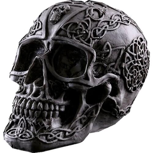 Human Skull Statue Home Décor Skeleton Head skull Decorations Halloween Skulls Decorative Skull Model Gift Fake Skull Heads