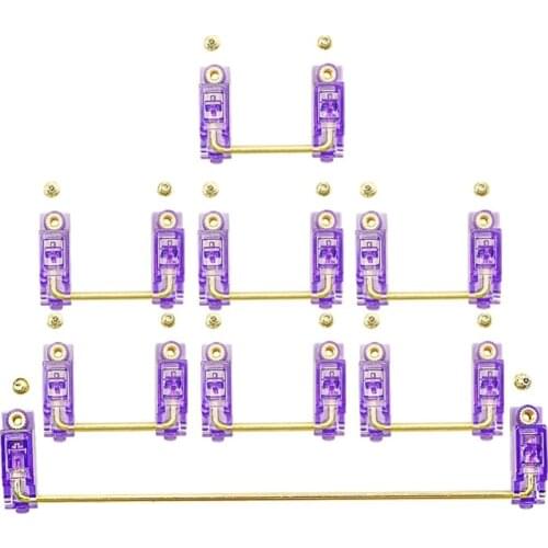 V2 Translucent Gold Plated Screw-in 2X 6.25X Keycap Stabilizers wholesales