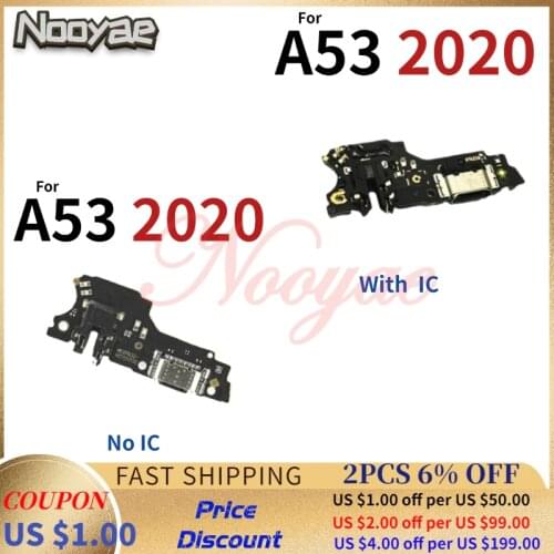 Top Quality For OPPO A32 / A53 2020 USB Charger Dock Charging Port Plug Connect Flex Cable Microphone Board Headphone Audio Jack