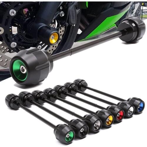 Motorcycle Front Axle Fork Crash Sliders Aluminum Alloy Wheel Protector Front Wheel Drop Ball For Kawasaki Z900