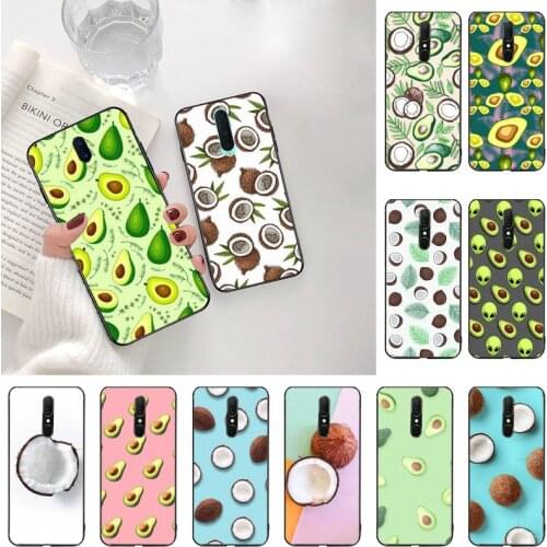 Green Avocado Coconut Phone Case For Oppo A5 A9 2020 Reno2 z Renoace 3pro A73S A71 F11