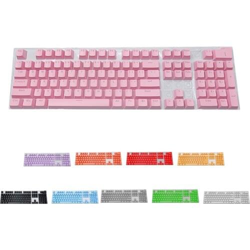 104Pcs Anti-skid Backlit ABS Keycaps Mechanical Keyboard Key Caps for PC Computer