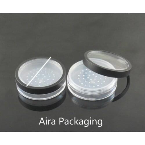 20ML 40pcs/lot High Quality Empty Cosmetic Powder Refillable Jar DIY Plastic Empty Loose Powder Case with Sifter Makeup Tool