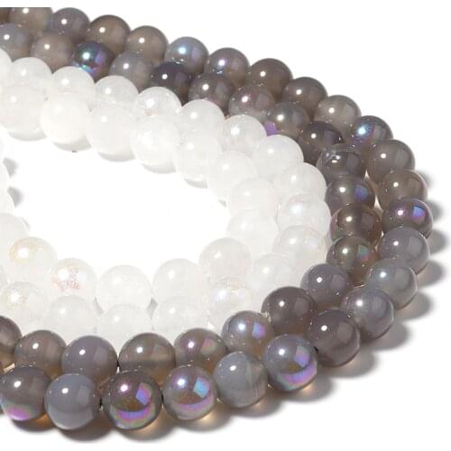 Natural Stone Beads Moonstone Beads Labradorite Loose Beads Spacer Beads For Jewelry Making DIY Bracelet Necklace Perles 15