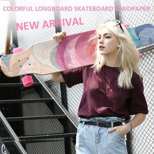 Long Board Stickers 123*26cm Longboard Skateboard Sandpaper Grip Tape Dance Drift Downhill Longboard Scooter Sandpaper Stickers