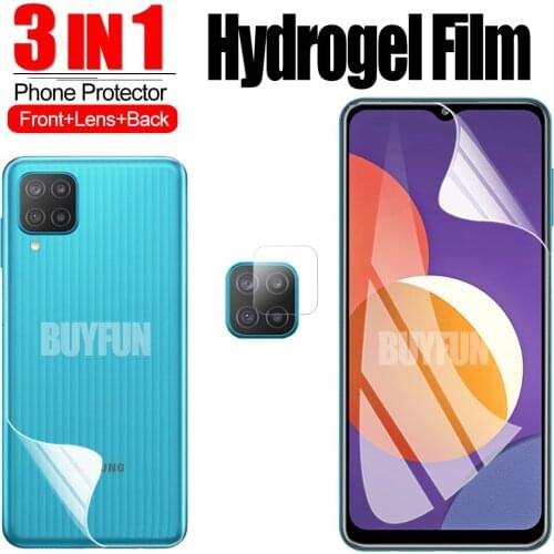 For M12 glass 3-in-1 Hydrogel Film For Samsung Galaxy m12 Screen Protector Camera Film For samsung galaxy a12 a02s m21s a42 5g