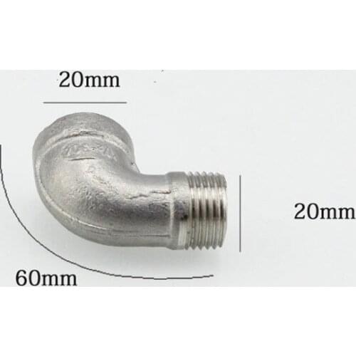 1/2" DN15 Stainless Steel SS304 Female-Male Fuel Street Elbow Threaded Pipe Fittings For Water Gas Oil