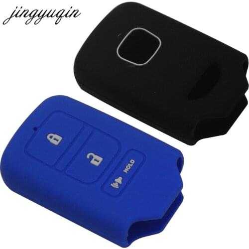 Jingyuqin 30pcs Silicone Car Key fob Cover Case Skin for honda Vezel City Civic Jazz BRV BR-V HRV Keyless Entry 2+1 Button