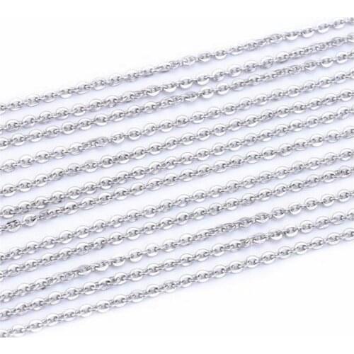 10 meters Cable Chain Link in Bulk for Necklace Jewelry Accessories DIY Making 1.5mm