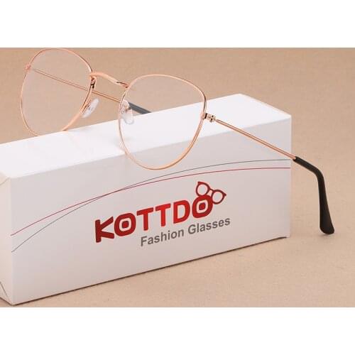 Classic Round Anti-blue Light Optical Eyeglasses Women Computer Myopia Glasses Fashion vintage Men Metal Eye Glasses 2020