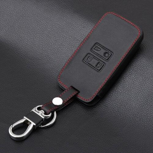 VCiiC Leather Car Key Case Key Protection Cover Set For Renault Koleos Kadjar 2016-2017 For Samsung QM5 2016 2017