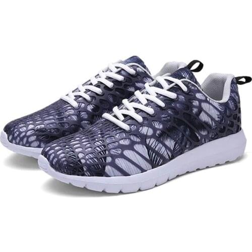 Large size Women Comfortable Casual Shoes Summer Slip on Loafers Camouflage mesh Increasing Internal Height Sneakers New arrival