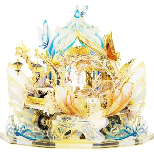 Art Model MU 3D Metal Puzzle Elf 's Carriage model DIY 3D Laser Cut Assemble Jigsaw Toys GIFT For children