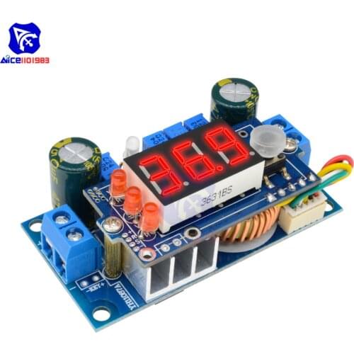 CC/CV DC-DC 6 -36V to 1.25 -32V 5A Step-Down Buck Converter Module Non-isolated MPPT Solar Panel Controller with LED Display