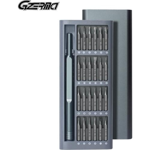 GZERMA S2 Alloy Steel Screwdriver Set 25 in 1 Repair Tools Kit with 24pcs Magnetic Bits for Smartphone Laptop Computer PC Repair