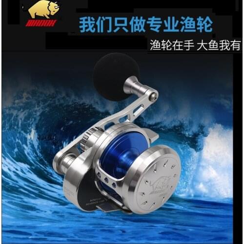 New Arrival Full Metal CNC Jigging Reel Slow Jig Reel 9+2BB Saltwater Sea Fishing Reel 20-40kgs drag Trolling Reel ECO20-50