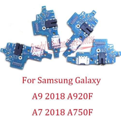 New Charge USB Charging Port Board Dock Connector Flex Cable For Samsung Galaxy A7 A9 2018 A750 A750F A920 A920F Spare Part