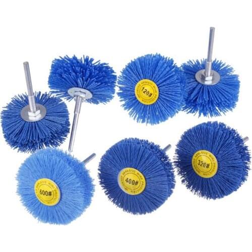 Hot SV-7 Pack Abrasive Nylon Wheel Brush Grinding Head with 1/4inch Shank, Grit Perfect for Removal of Rust/Corrosion/Paint