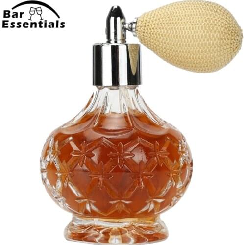 100ml Crystal Art Vintage Style Empty Refillable Perfume Atomizer Long Tassel Spray Bitter Bottle With Air Bag